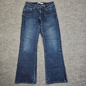 Levis 529 Curvy Bootcut Jeans Womens 8 Dark Wash Denim Blue Mid Rise Stretch